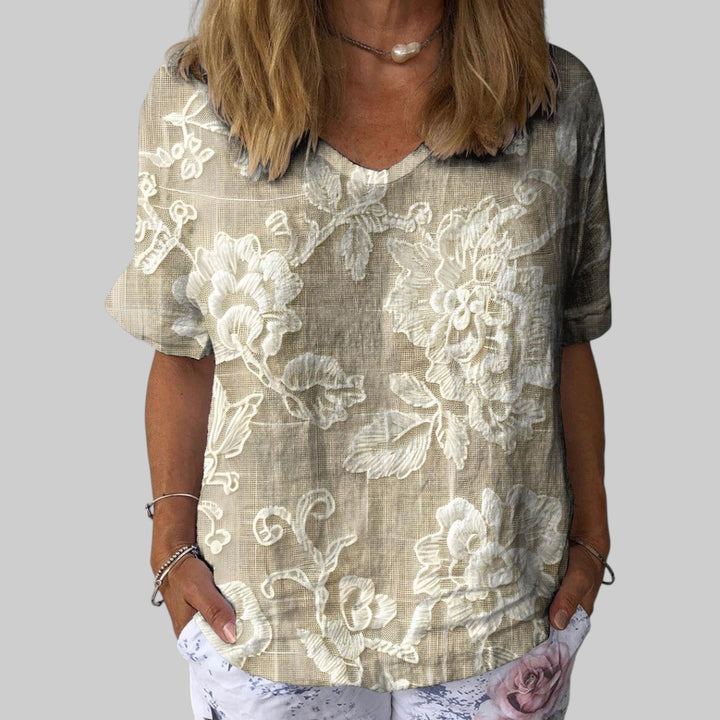 Tamara | Blusa con stampa artistica